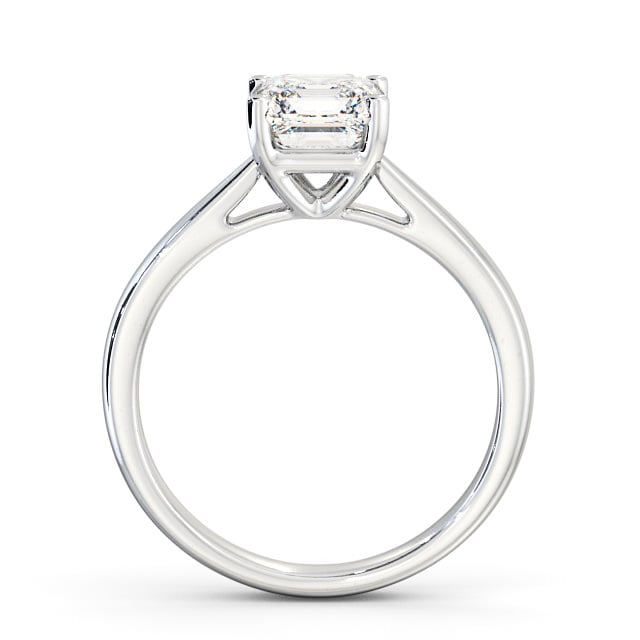 Asscher Diamond Engagement Ring Platinum Solitaire - Apley ENAS2_WG_UP
