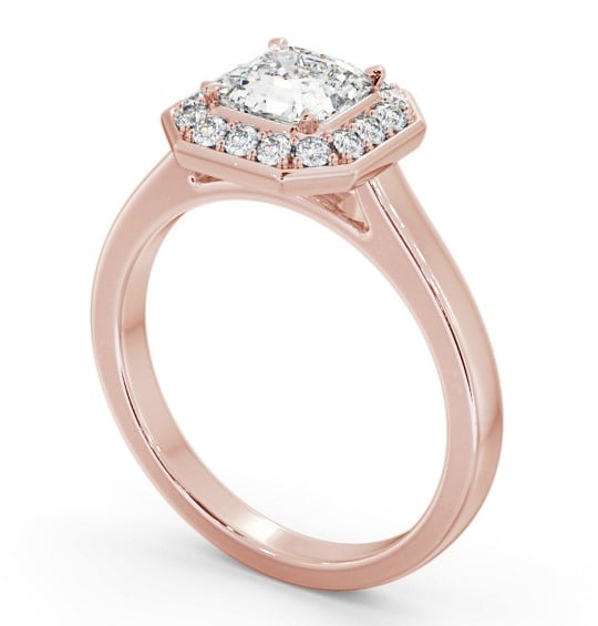  Halo Asscher Diamond Engagement Ring 18K Rose Gold - Chadbury ENAS38_RG_THUMB1 