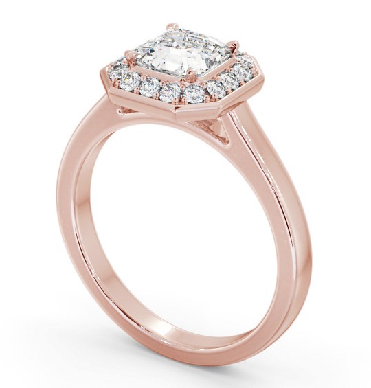 Halo Asscher Diamond Engagement Ring 18K Rose Gold ENAS38_RG_THUMB1