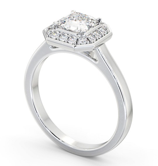 Halo Asscher Diamond Engagement Ring 18K White Gold ENAS38_WG_THUMB1 