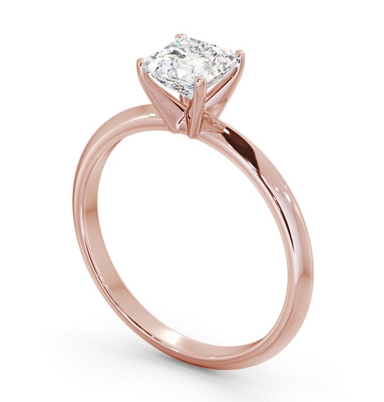  Asscher Diamond Engagement Ring 18K Rose Gold Solitaire - Kira ENAS39_RG_THUMB1 