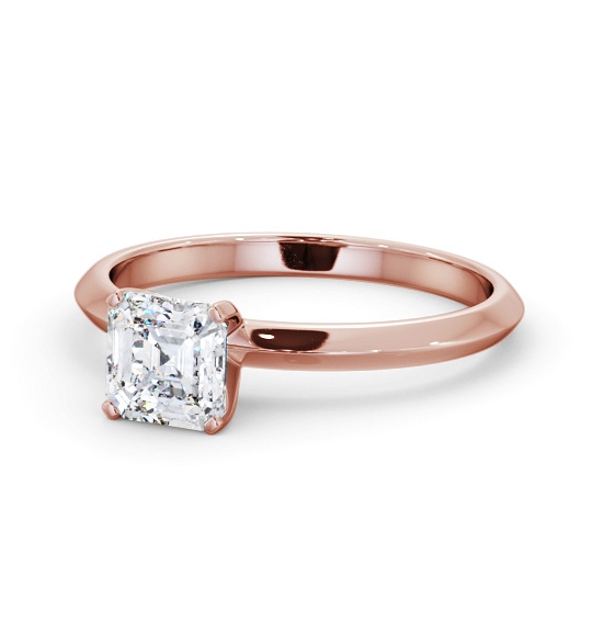  Asscher Diamond Engagement Ring 9K Rose Gold Solitaire - Kira ENAS39_RG_THUMB2 