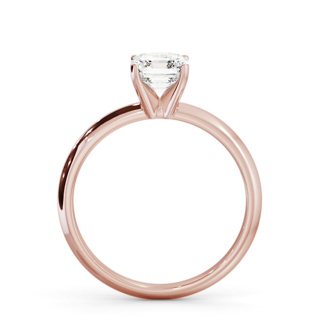 Asscher Diamond Engagement Ring 9K Rose Gold Solitaire - Kira ENAS39_RG_UP