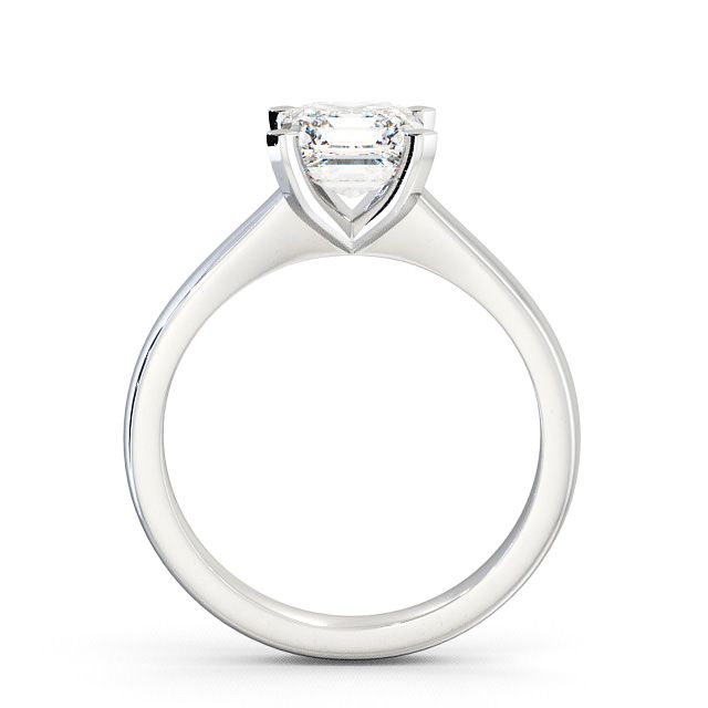 Asscher Diamond Engagement Ring 9K White Gold Solitaire - Dawley ENAS3_WG_UP