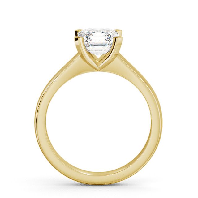 Asscher Diamond Engagement Ring 18K Yellow Gold Solitaire - Dawley ENAS3_YG_UP