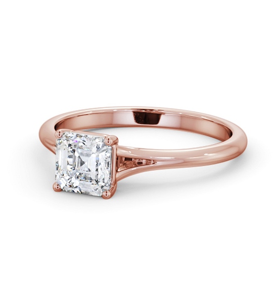  Asscher Diamond Engagement Ring 9K Rose Gold Solitaire - Moorley ENAS40_RG_THUMB2 