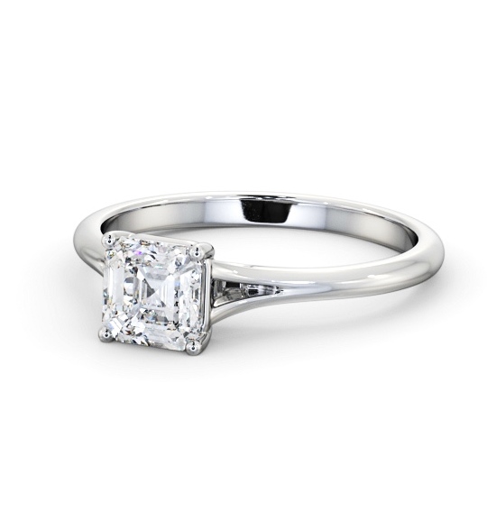  Asscher Diamond Engagement Ring Platinum Solitaire - Moorley ENAS40_WG_THUMB2 