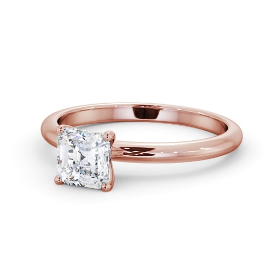  Asscher Diamond Engagement Ring 9K Rose Gold Solitaire - Blaine ENAS41_RG_THUMB2 