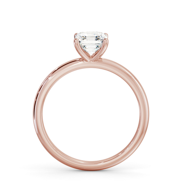 Asscher Diamond Engagement Ring 9K Rose Gold Solitaire - Blaine ENAS41_RG_UP