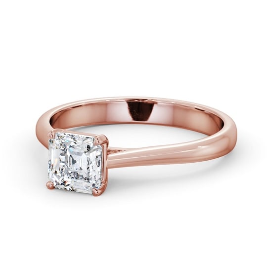  Asscher Diamond Engagement Ring 9K Rose Gold Solitaire - Oulston ENAS42_RG_THUMB2 