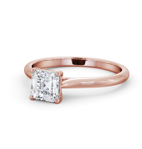  Asscher Diamond Engagement Ring 18K Rose Gold Solitaire - Meir ENAS43_RG_THUMB2 