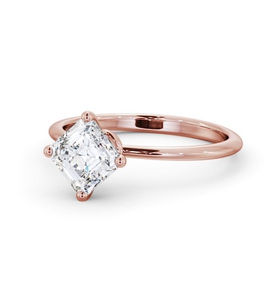  Asscher Diamond Engagement Ring 9K Rose Gold Solitaire - Vivela ENAS44_RG_THUMB2 