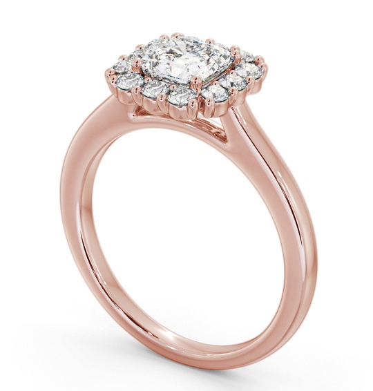 Halo Asscher Diamond Elegant Style Engagement Ring 9K Rose Gold ENAS46_RG_THUMB1