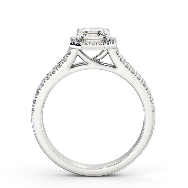Halo Asscher Diamond Engagement Ring Palladium - Ombretta ENAS48_WG_UP
