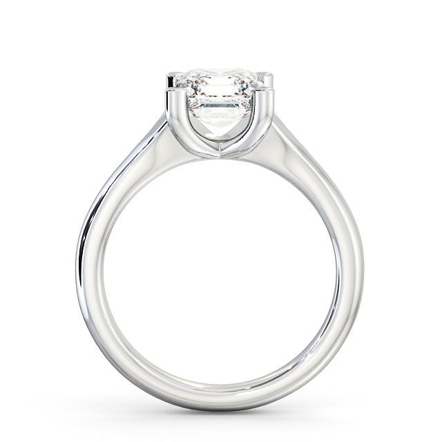 Asscher Diamond Engagement Ring 9K White Gold Solitaire - Rivar ENAS4_WG_UP