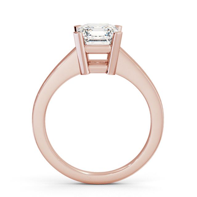 Asscher Diamond Engagement Ring 9K Rose Gold Solitaire - Kielder ENAS5_RG_UP