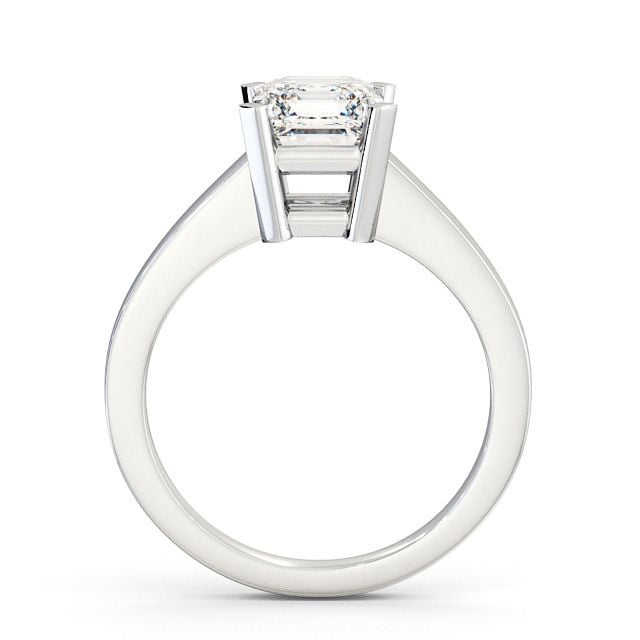 Asscher Diamond Engagement Ring 18K White Gold Solitaire - Kielder ENAS5_WG_UP