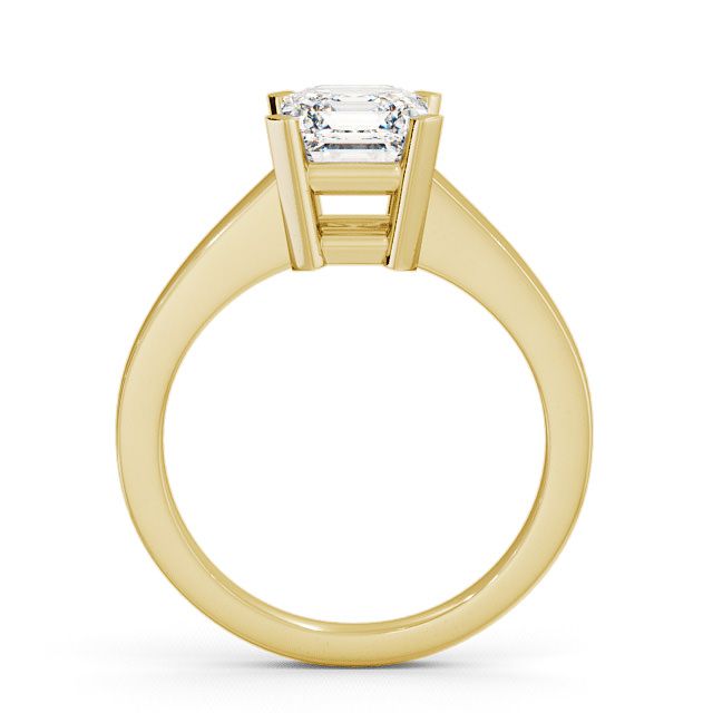 Asscher Diamond Engagement Ring 9K Yellow Gold Solitaire - Kielder ENAS5_YG_UP