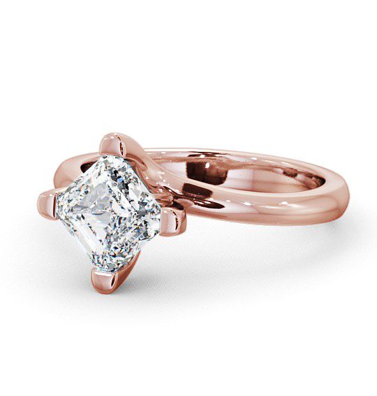  Asscher Diamond Engagement Ring 9K Rose Gold Solitaire - Saul ENAS6_RG_THUMB2 