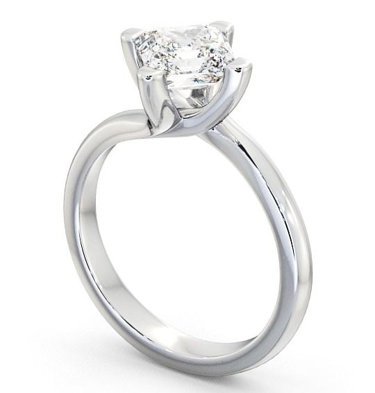 Asscher Diamond Rotated Head Engagement Ring Platinum Solitaire ENAS6_WG_THUMB1