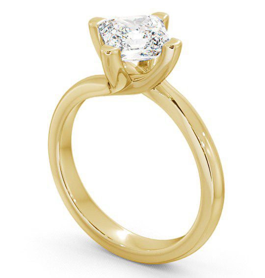Asscher Diamond Rotated Head Engagement Ring 9K Yellow Gold Solitaire ENAS6_YG_THUMB1 