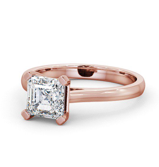  Asscher Diamond Engagement Ring 9K Rose Gold Solitaire - Arean ENAS7_RG_THUMB2 