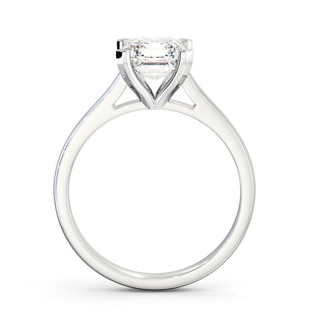 Asscher Diamond Engagement Ring 9K White Gold Solitaire - Arean ENAS7_WG_UP