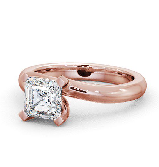  Asscher Diamond Engagement Ring 18K Rose Gold Solitaire - Carew ENAS8_RG_THUMB2 
