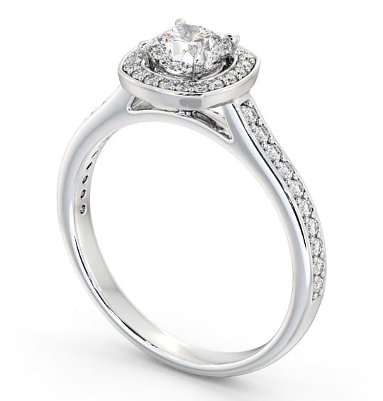 Halo Cushion Diamond Traditional Engagement Ring Palladium ENCU10_WG_THUMB1