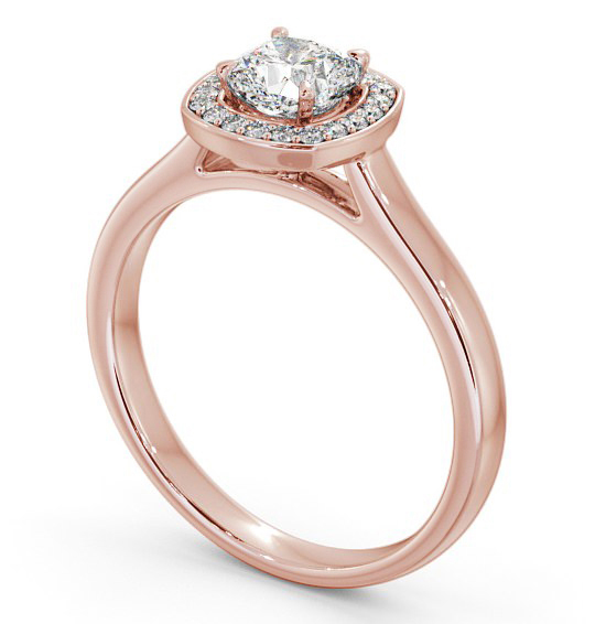 Halo Cushion Diamond Traditional Engagement Ring 18K Rose Gold ENCU13_RG_THUMB1 