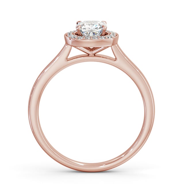Halo Cushion Diamond Engagement Ring 9K Rose Gold - Patricia ENCU13_RG_UP