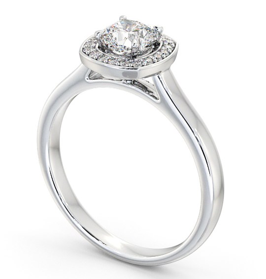 Halo Cushion Diamond Traditional Engagement Ring Platinum ENCU13_WG_THUMB1 