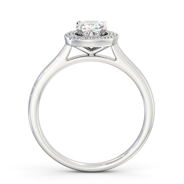 Halo Cushion Diamond Engagement Ring 9K White Gold - Patricia ENCU13_WG_UP