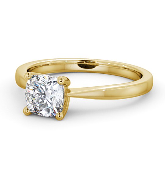  Cushion Diamond Engagement Ring 9K Yellow Gold Solitaire - Naples ENCU14_YG_THUMB2 