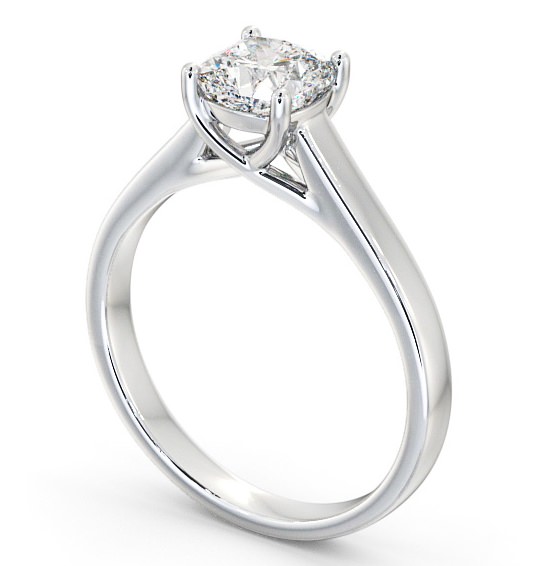 Cushion Diamond Trellis Design Engagement Ring Platinum Solitaire ENCU15_WG_THUMB1