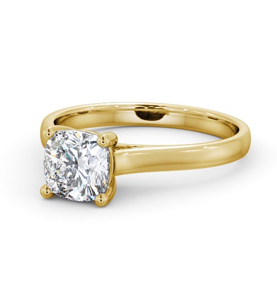  Cushion Diamond Engagement Ring 18K Yellow Gold Solitaire - Lavrean ENCU16_YG_THUMB2 