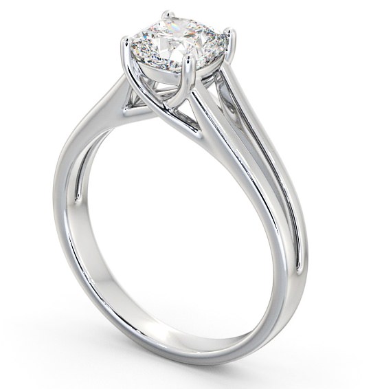 Cushion Diamond Engagement Ring Platinum Solitaire - Kildary ENCU17_WG_THUMB1