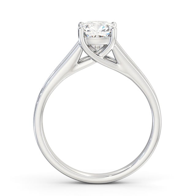 Cushion Diamond Engagement Ring 9K White Gold Solitaire - Kildary ENCU17_WG_UP