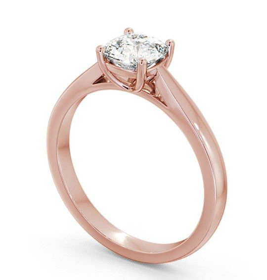 Cushion Diamond Classic Style Engagement Ring 9K Rose Gold Solitaire ENCU1_RG_THUMB1