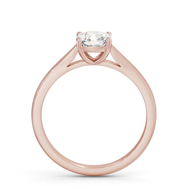Cushion Diamond Engagement Ring 18K Rose Gold Solitaire - Alscot ENCU1_RG_UP