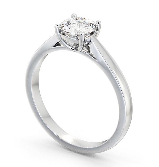 Cushion Diamond Classic Style Engagement Ring 18K White Gold Solitaire ENCU1_WG_THUMB1 