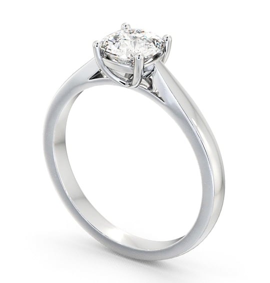 Cushion Diamond Classic Style Engagement Ring Platinum Solitaire ENCU1_WG_THUMB1 