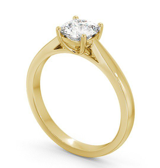  Cushion Diamond Engagement Ring 18K Yellow Gold Solitaire - Alscot ENCU1_YG_THUMB1 