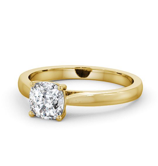  Cushion Diamond Engagement Ring 9K Yellow Gold Solitaire - Alscot ENCU1_YG_THUMB2 