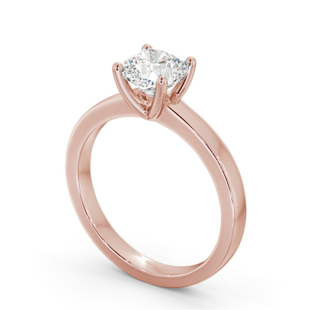 Cushion Diamond Engagement Ring 18K Rose Gold Solitaire - Antoinette ENCU20_RG_SIDE