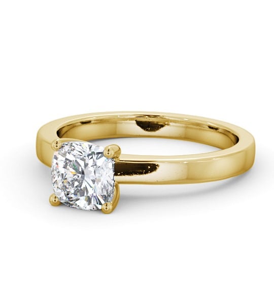  Cushion Diamond Engagement Ring 18K Yellow Gold Solitaire - Antoinette ENCU20_YG_THUMB2 