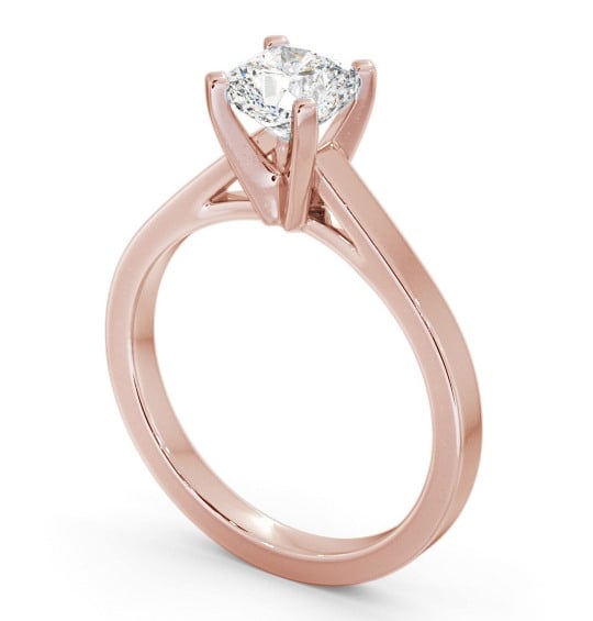 Cushion Diamond High Setting Engagement Ring 9K Rose Gold Solitaire ENCU23_RG_THUMB1