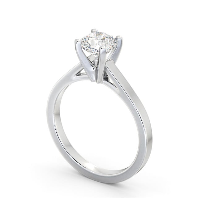 Cushion Diamond Engagement Ring 9K White Gold Solitaire - Illington ENCU23_WG_SIDE