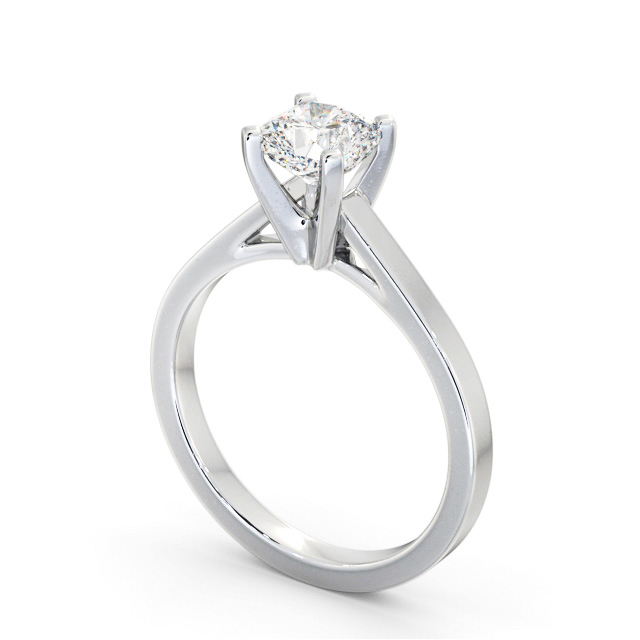 Cushion Diamond Engagement Ring Palladium Solitaire - Illington ENCU23_WG_SIDE