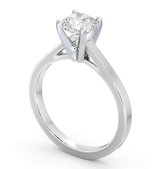 Cushion Diamond Engagement Ring Platinum Solitaire - Illington ENCU23_WG_THUMB1